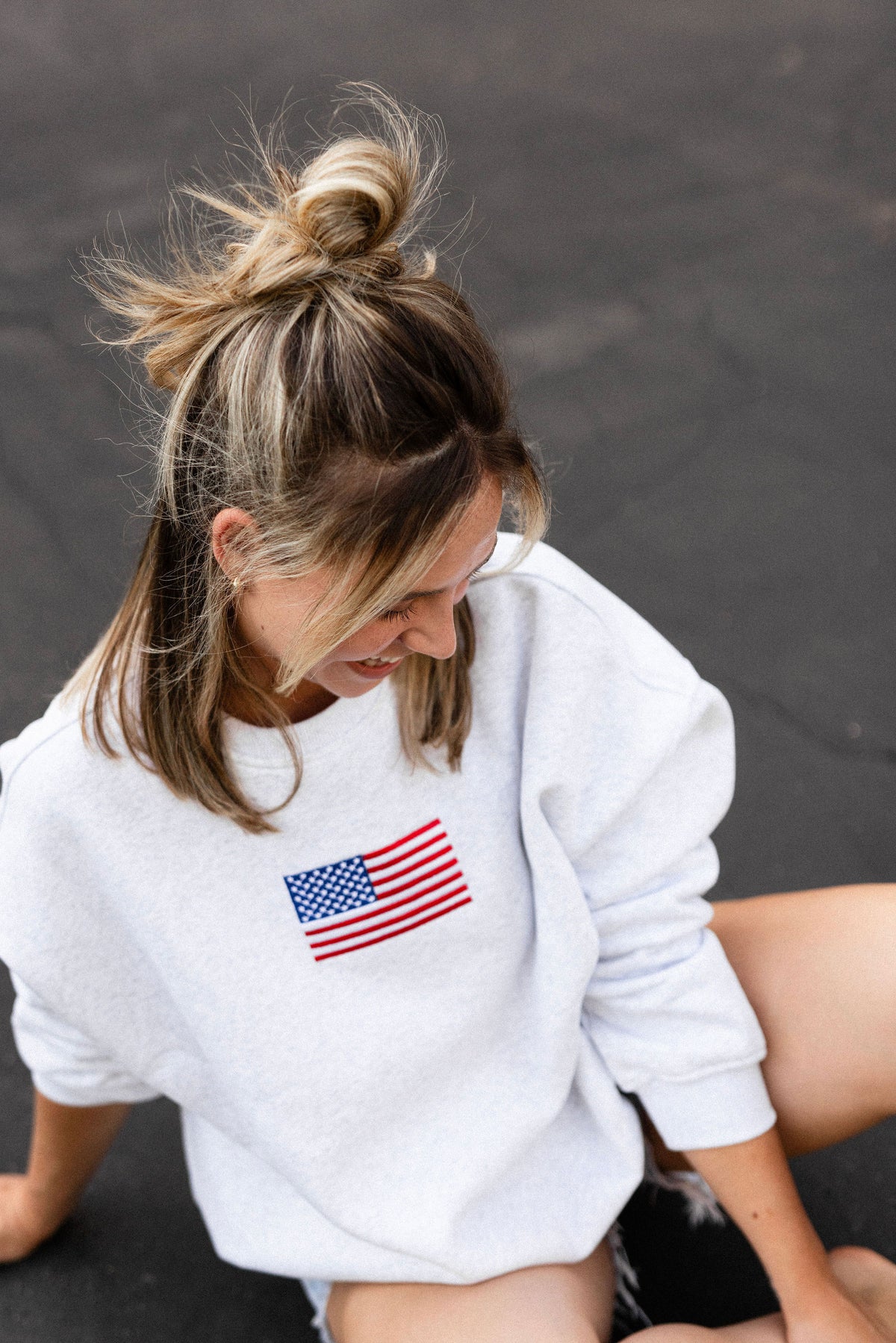Vintage American Flag Crewneck