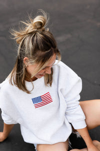 Vintage American Flag Crewneck