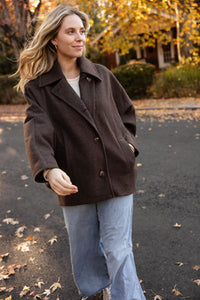 Brown Oversized Dad Jacket