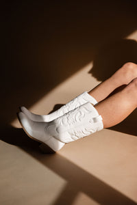 White Western Boots