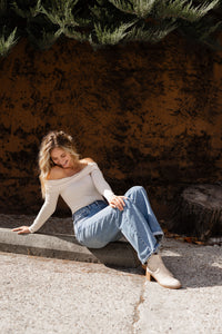 Ivory Off The Shoulder Bodysuit